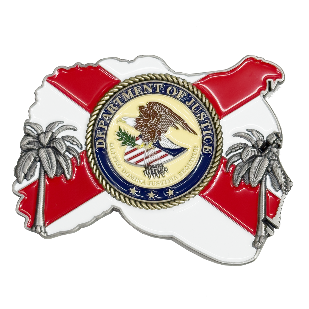 EL19-7 DEA Special Agent DOJ Challenge Coin Alligator Gator Drug Enforcement Agency