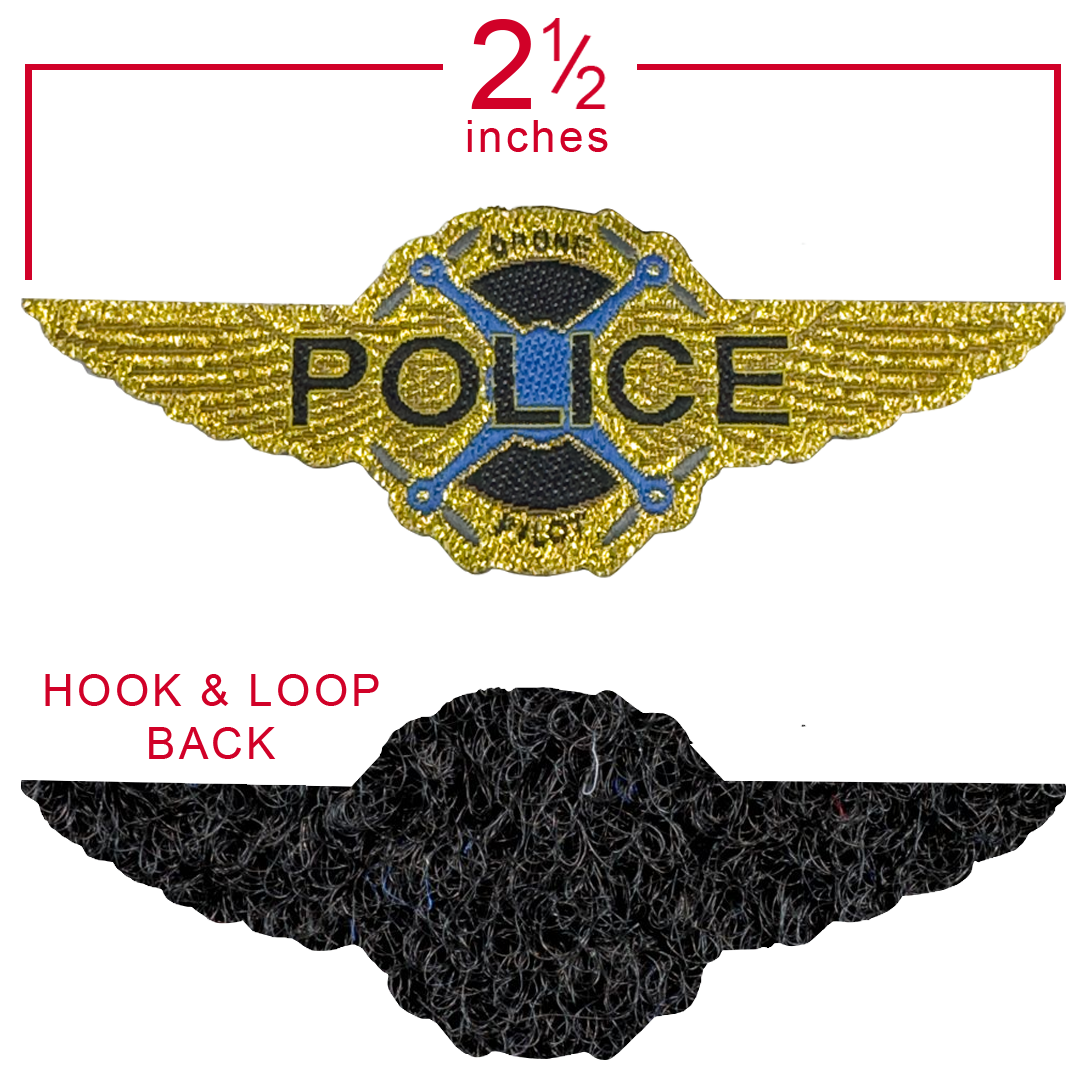 PBX-14-5 Police Drone Pilot uniform patch UAS FAA Commercial Wings pin alternative