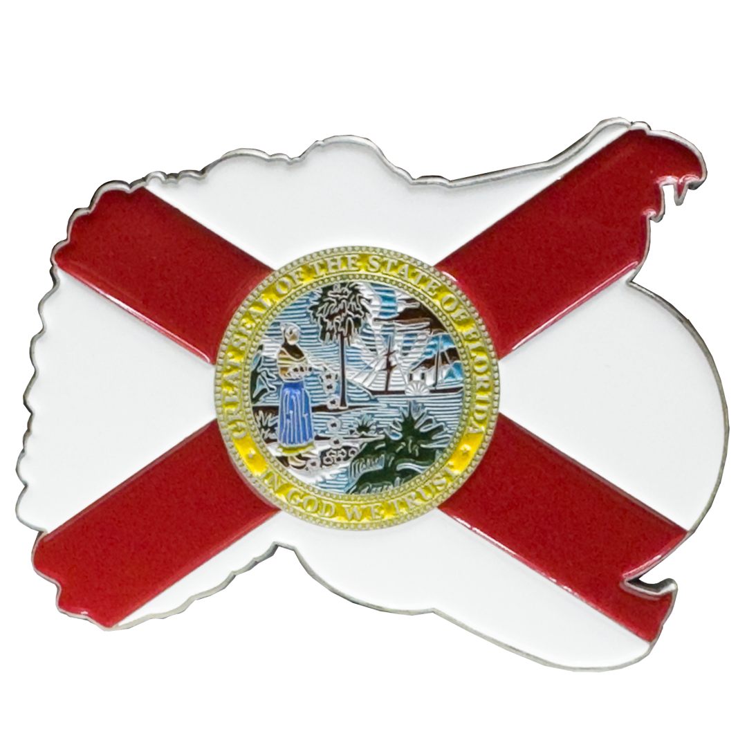 EL18-14 Florida Governor Ron DeSantis Alligator Alcatraz FWC FDLE FHP Challenge Coin Gator