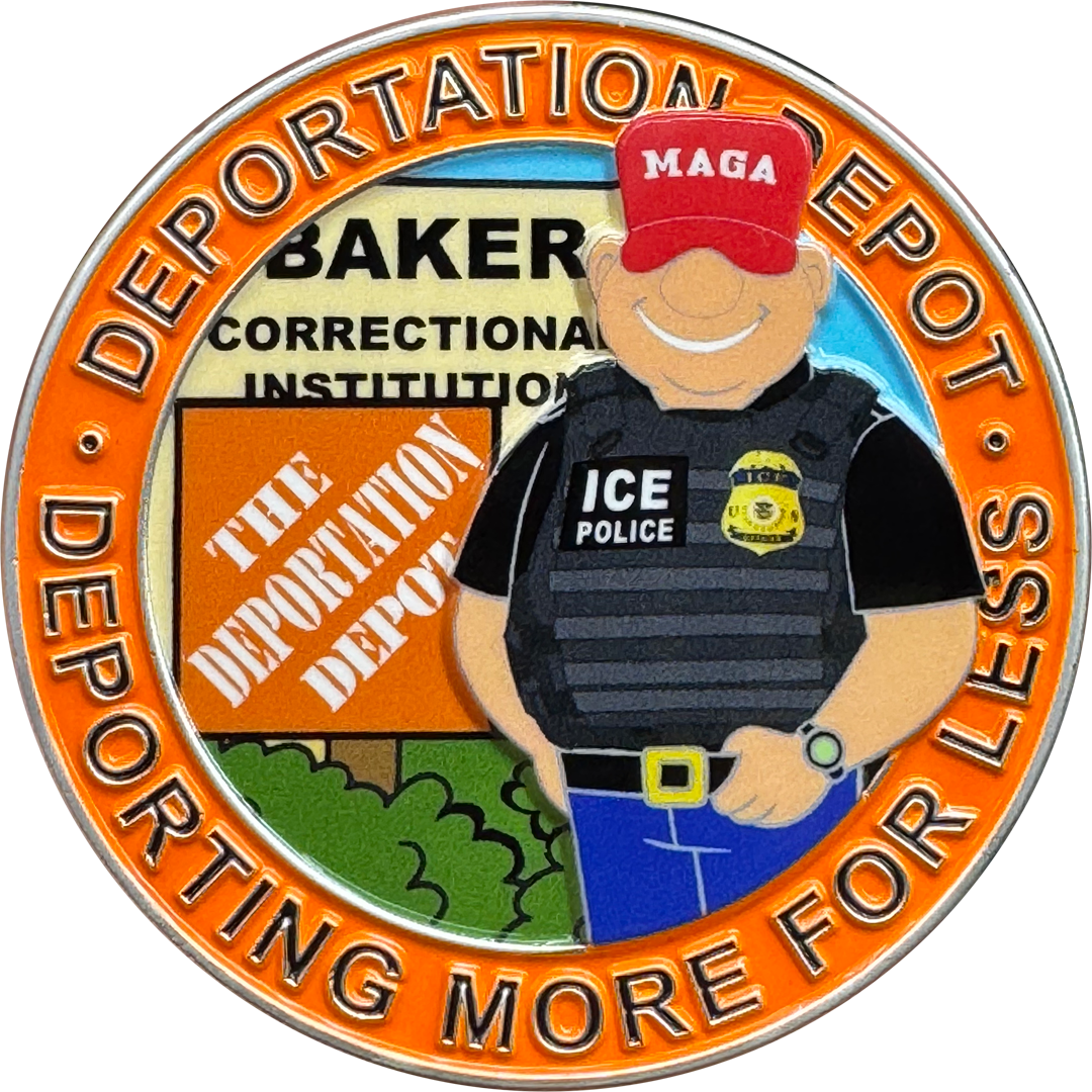 EL7-8 Deportation Depot new Alligator Alcatraz ICE Agent Challenge Coin Baker Correction Institution
