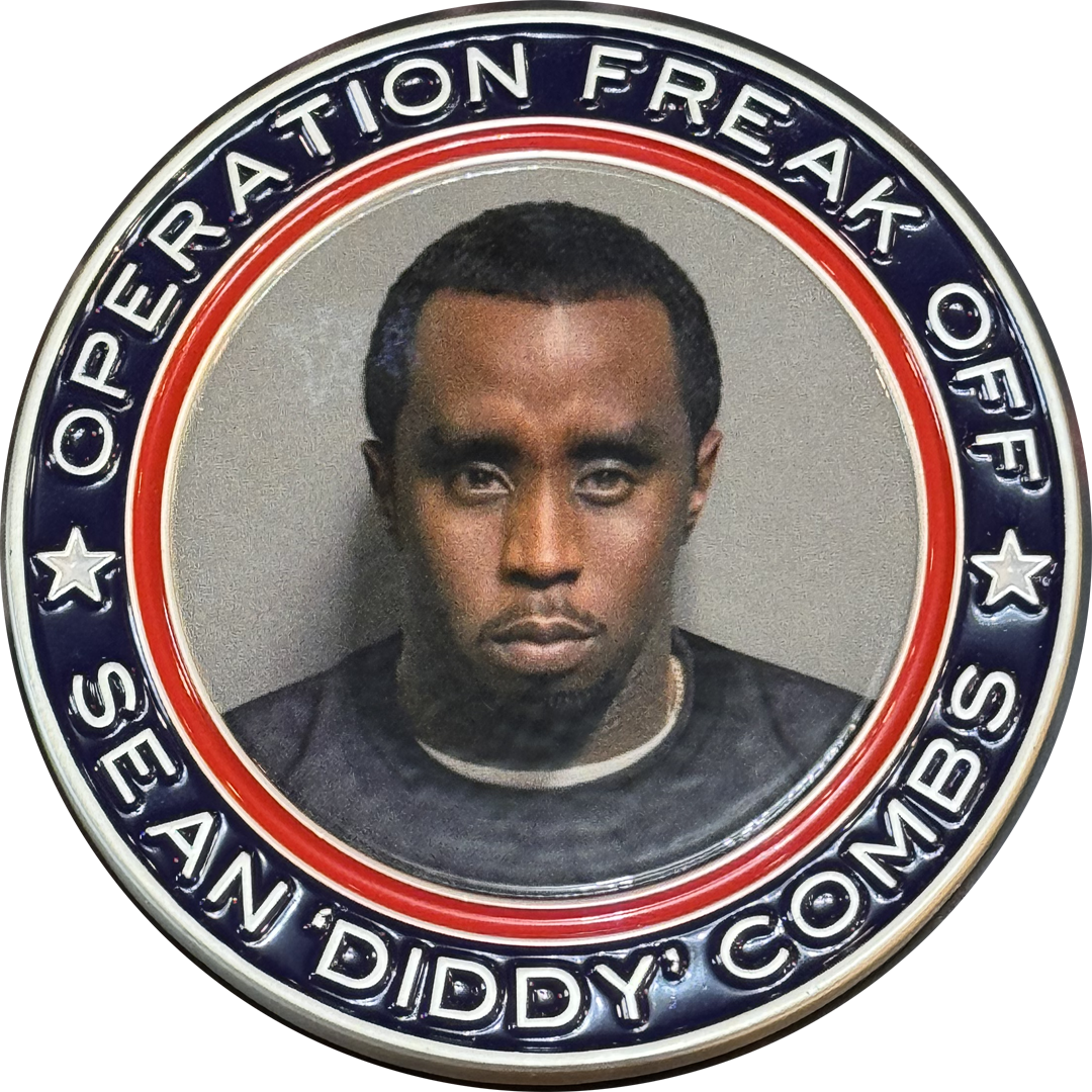 EL16-003 Diddy Challenge Coin DOJ LAPD HSI FBI US Marshals Miami Police Freak Off indictment
