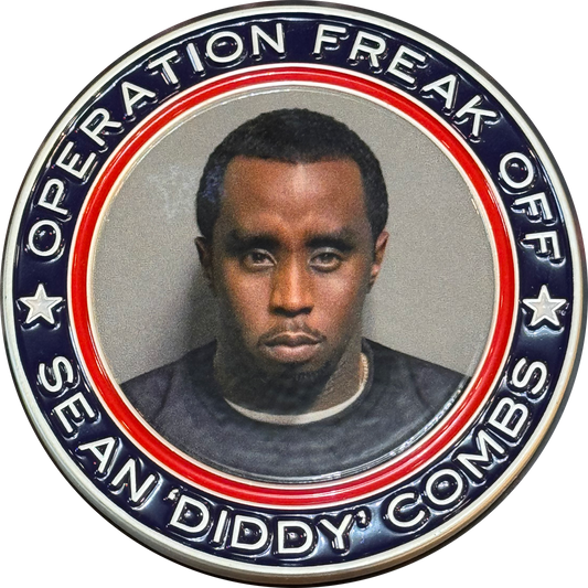 EL16-003 Diddy Challenge Coin DOJ LAPD HSI FBI US Marshals Miami Police Freak Off indictment