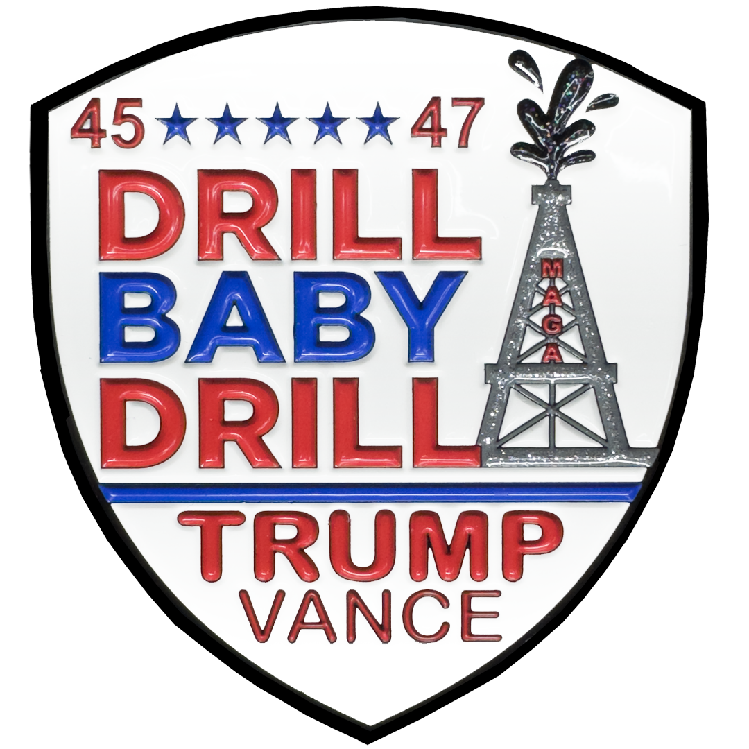 DL6-12 President Trump Vance 47 Challenge Coin MAGA Drill Baby Drill