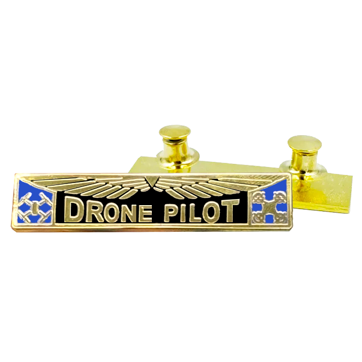 PBX-14-3 DRONE PILOT UAS FAA Commercial Drone Pilot Wings Commendation Bar Pin for Police Uniform