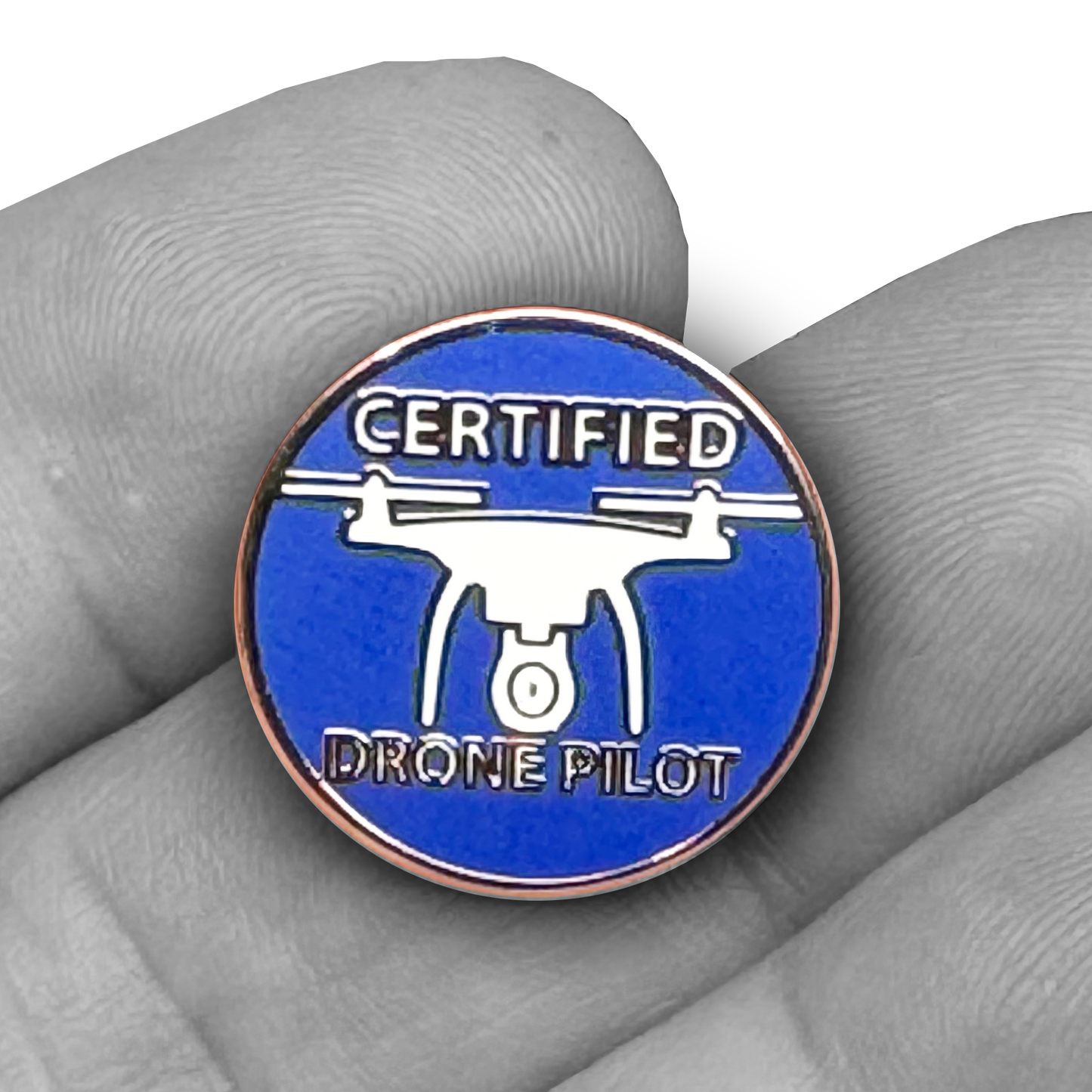 PBX-009-E Certified UAS FAA Commercial Drone Pilot lapel pin
