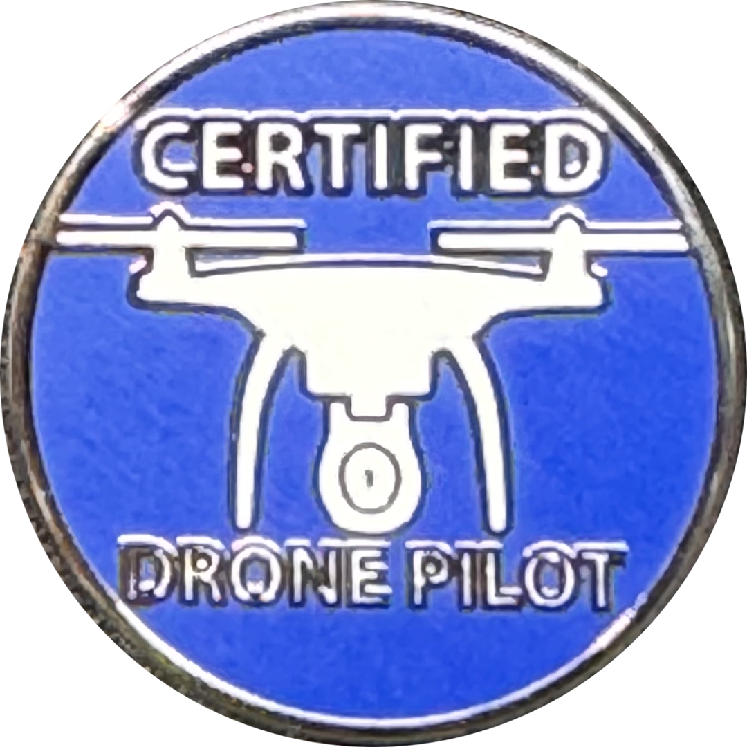 PBX-009-E Certified UAS FAA Commercial Drone Pilot lapel pin