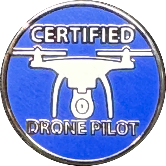 PBX-009-E Certified UAS FAA Commercial Drone Pilot lapel pin