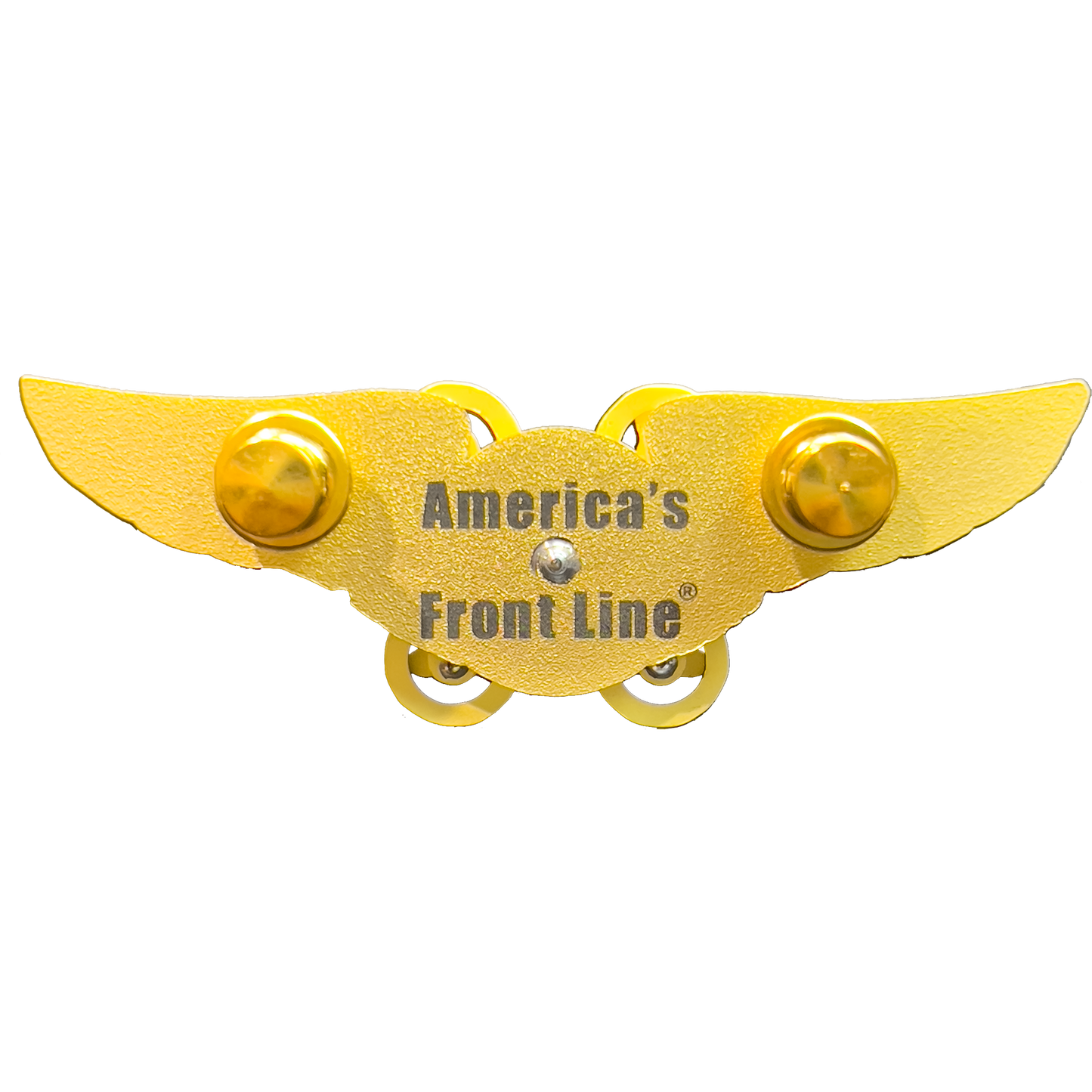BL4-005 Gold Full size UAS FAA Commercial Drone Pilot Wings pin with spinning propellers