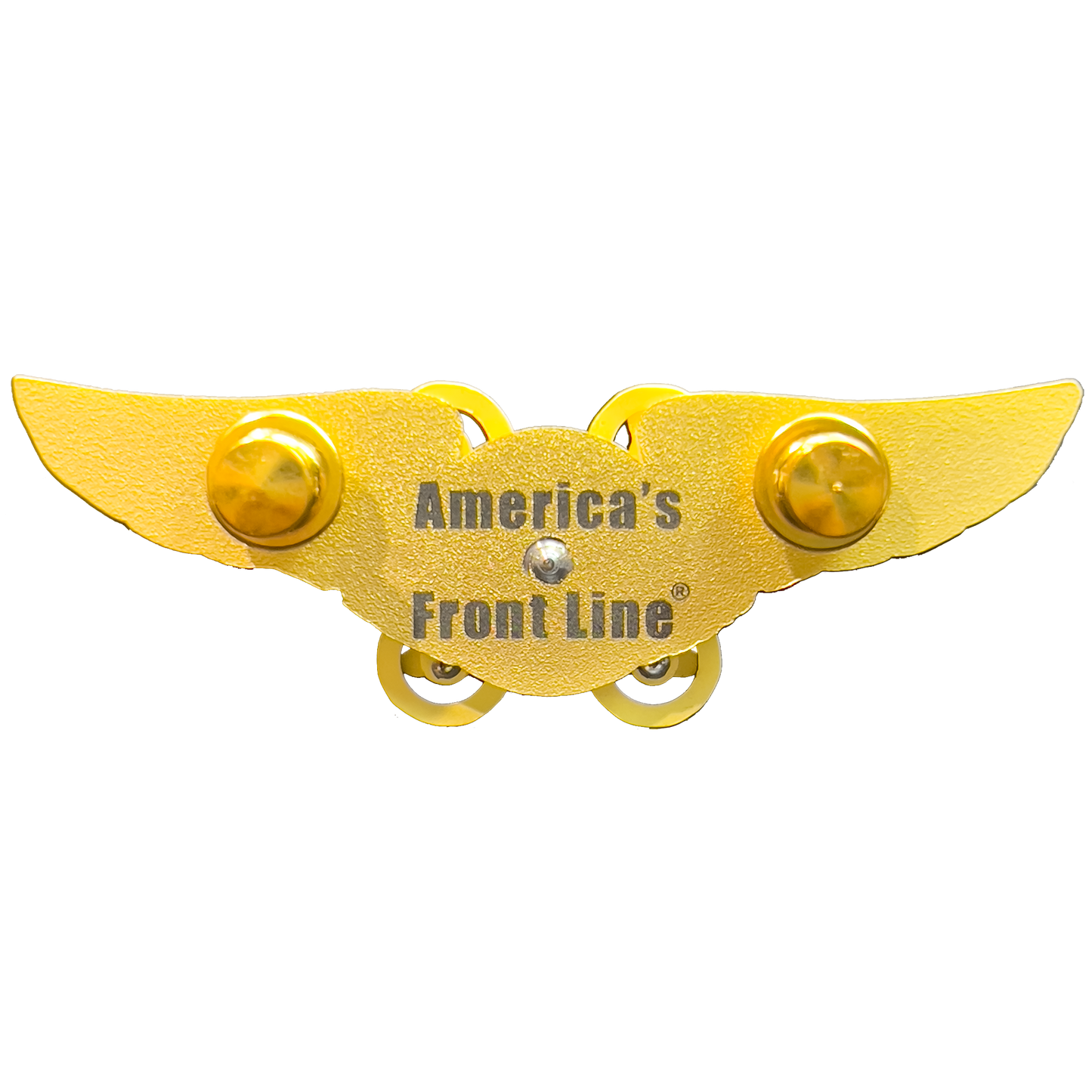 BL4-005 Gold Full size UAS FAA Commercial Drone Pilot Wings pin with spinning propellers