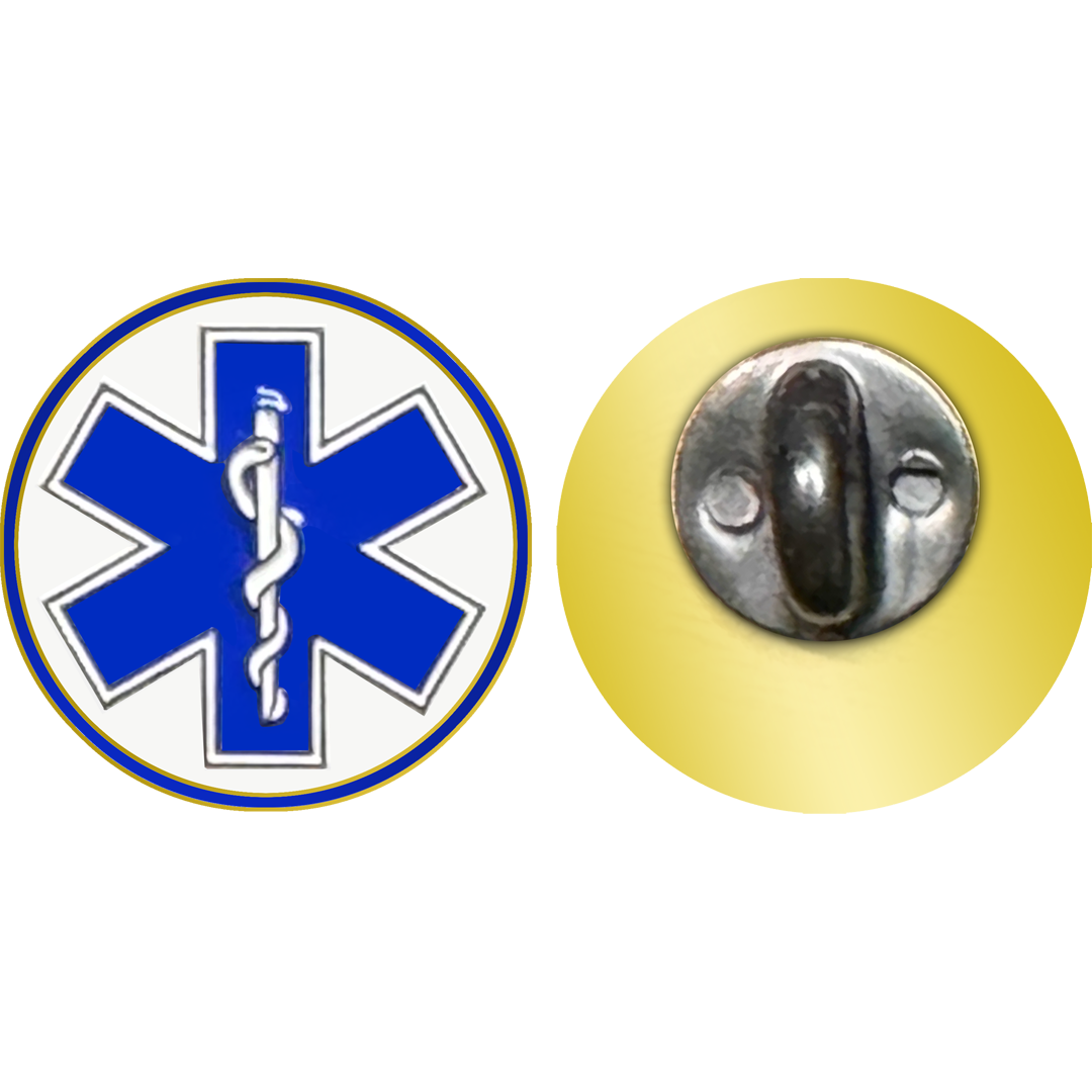 PBX-009-D EMT EMS Paramedic caduceus Fire Rescue lapel pin