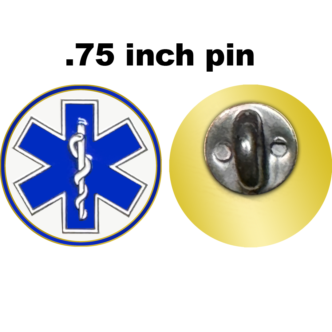 PBX-009-D EMT EMS Paramedic caduceus Fire Rescue lapel pin
