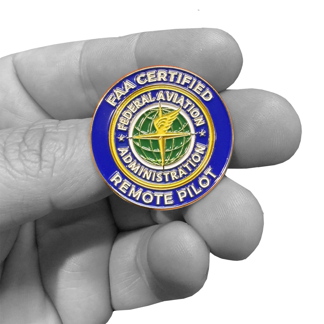 BL18-017 FAA Certified Drone Pilot Remote Pilot lapel pin Federal Aviation Administration Seal