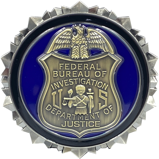 BL13-020 FBI Challenge Coin Special Agent Intel Analyst Federal Thin Blue Line