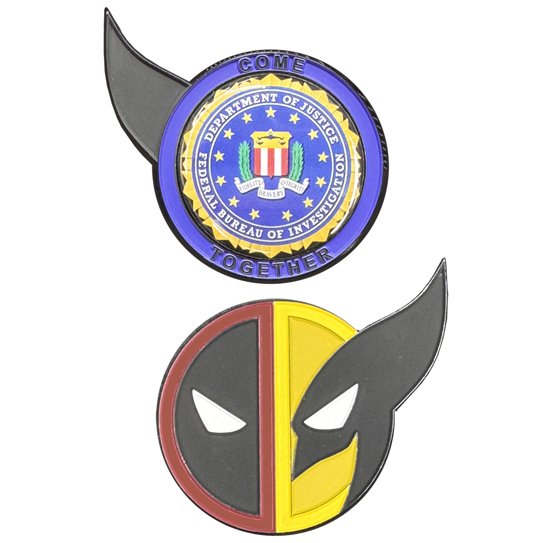 G-002 FBI Special Agent Intel Analyst Challenge Coin Investigator Come Together