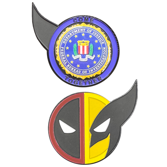 G-002 FBI Special Agent Intel Analyst Challenge Coin Investigator Come Together