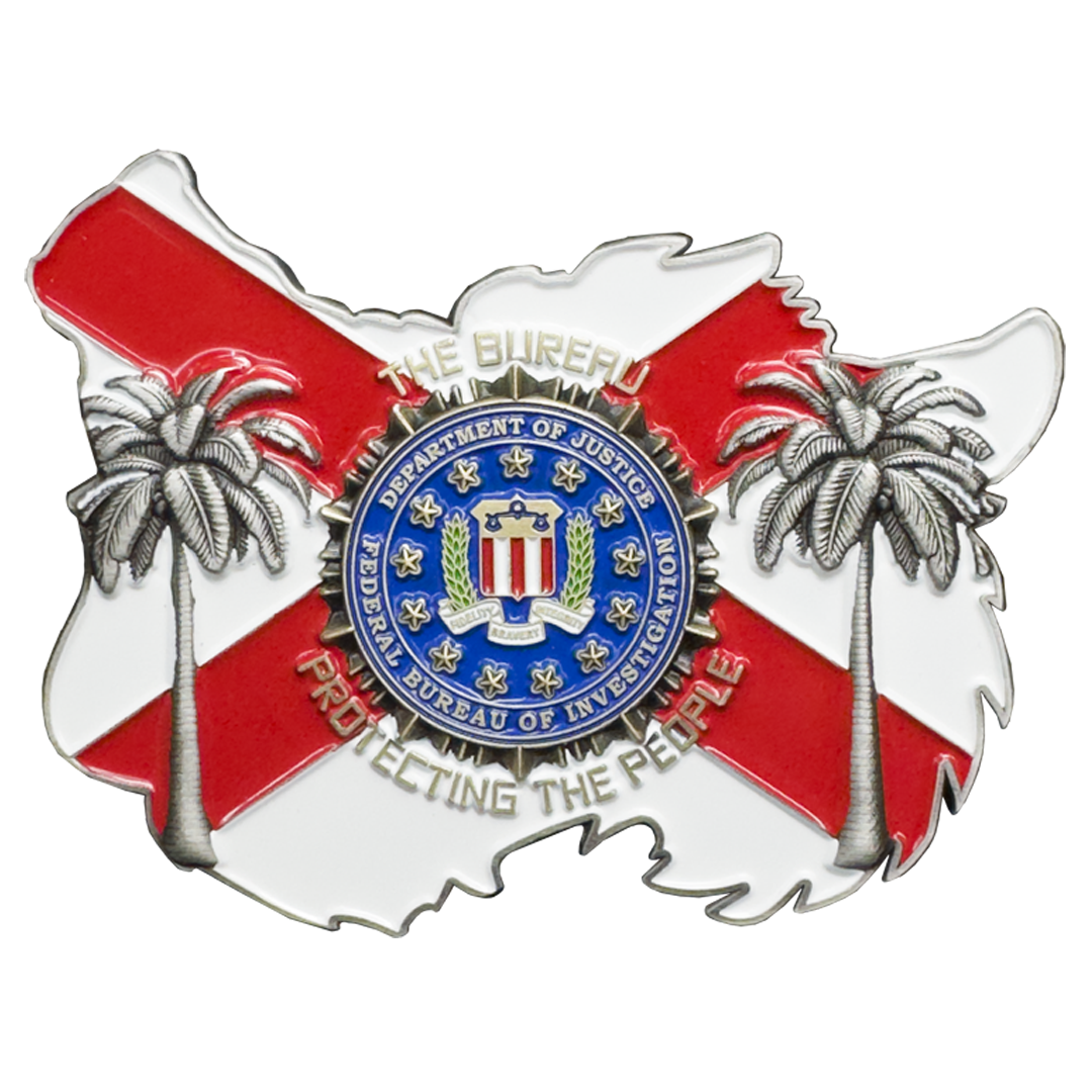 BL9-18 FBI Special Agent Intel Analyst Hog Wild Boar Challenge Coin Alligator Alcatraz style