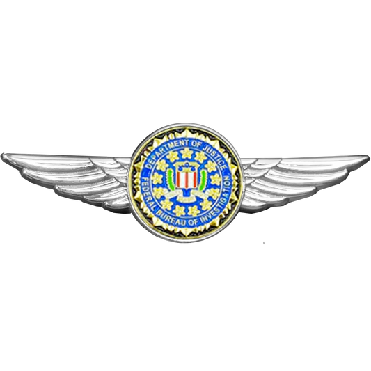 Full size FBI Pilot Aviation Operations Crew Wings pin Special Agent Investigator Analyst