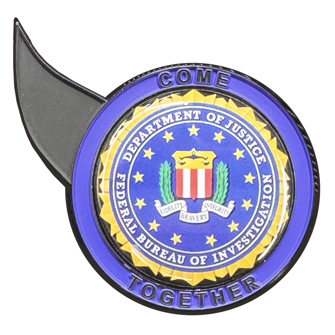 G-002 FBI Special Agent Intel Analyst Challenge Coin Investigator Come Together