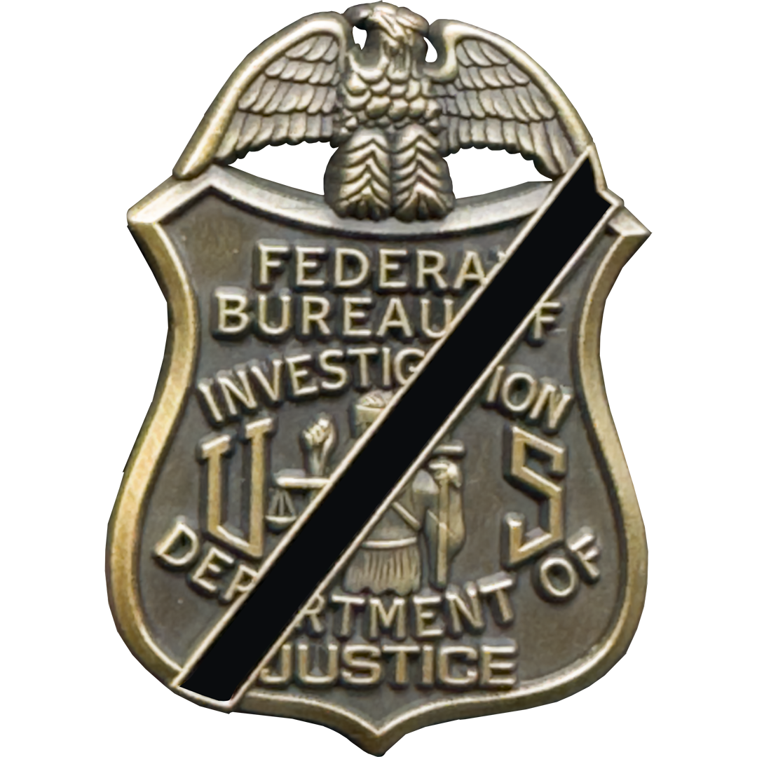 PBX-012-L FBI Special Agent intel Analyst Federal mourning band lapel pin