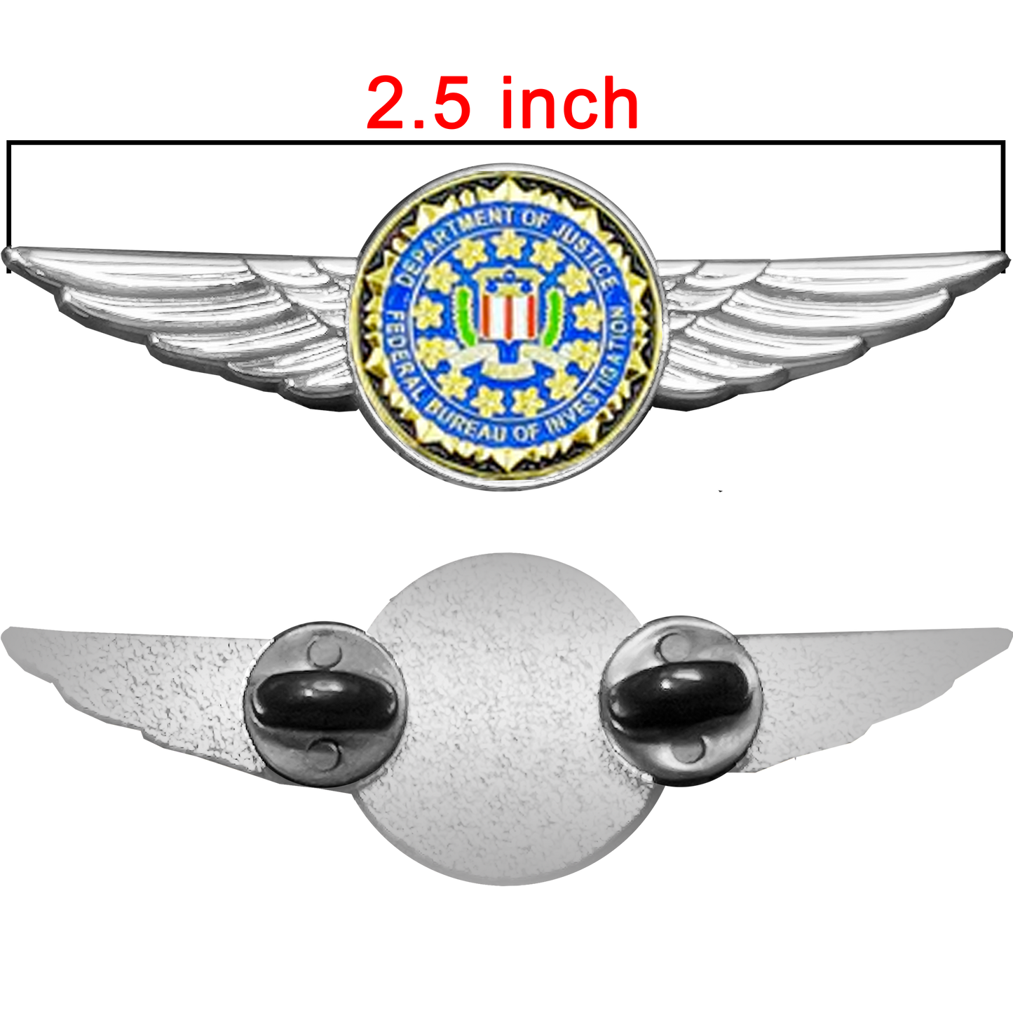 Full size FBI Pilot Aviation Operations Crew Wings pin Special Agent Investigator Analyst