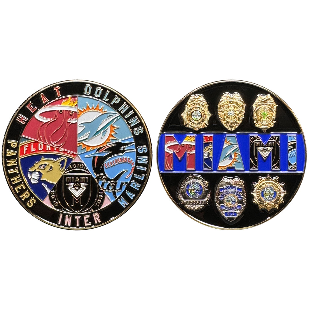 BL11-018 FDLE Miami-Dade Miami FHP Sunrise Fort Lauderdale Florida Police Challenge Coin