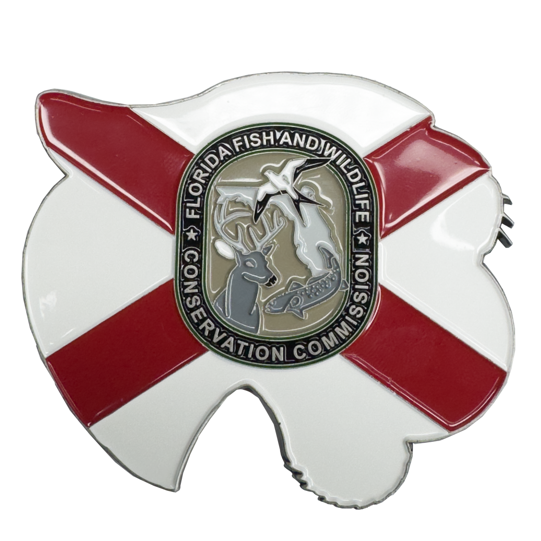 EL19-4 FWL Fish and Wildlife FWC Panther Challenge Coin FWL Florida Alligator Alcatraz style