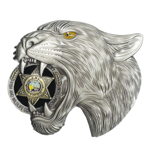 EL19-4 FWL Fish and Wildlife FWC Panther Challenge Coin FWL Florida Alligator Alcatraz style