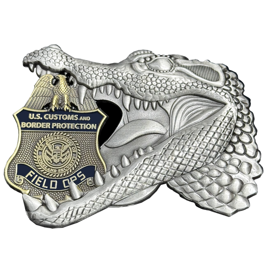 EL5-20 CBP OFO Alligator Alcatraz Field Ops Challenge Coin Florida Gator CBP Officer