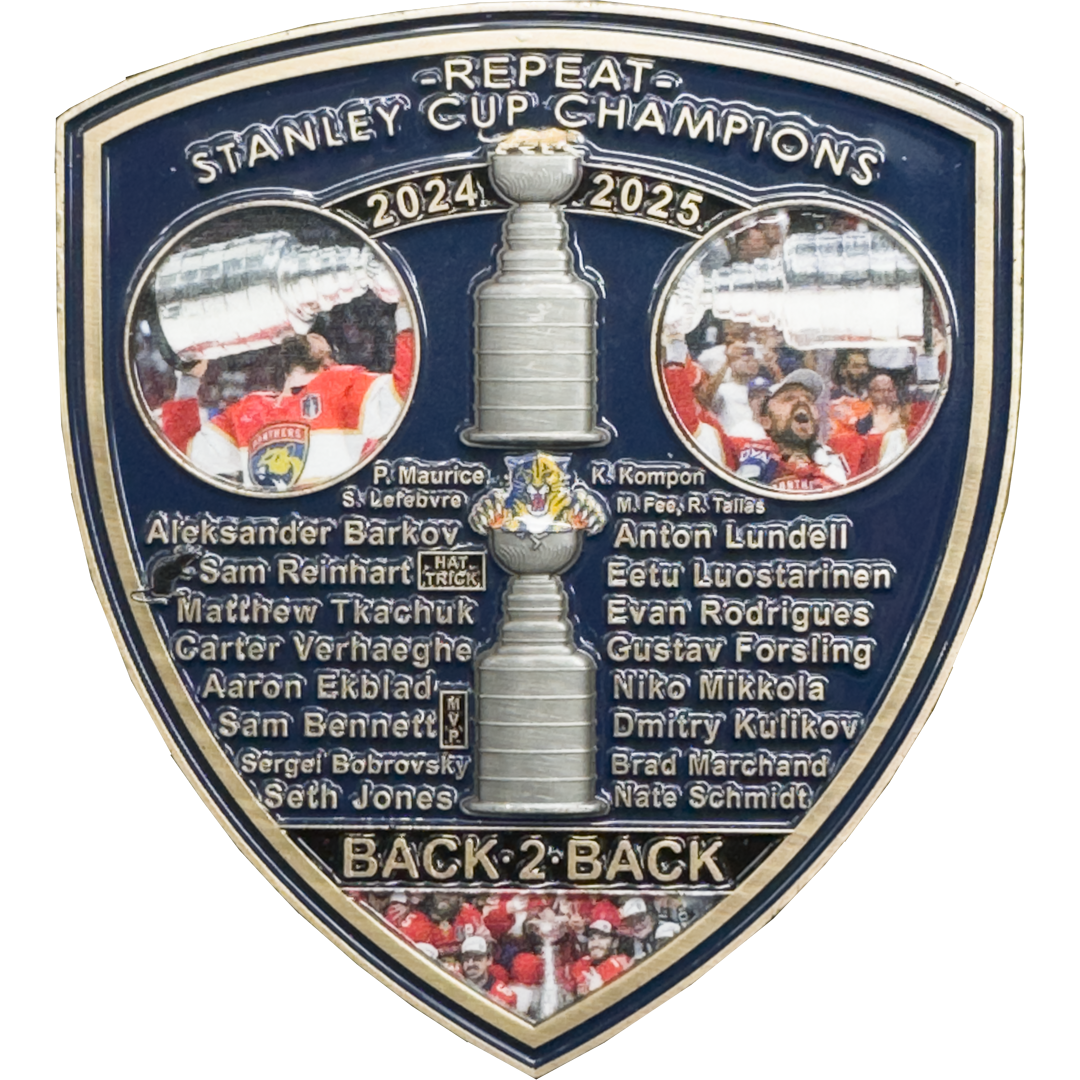 BL10-5 Panthers Hockey Challenge Coin Stanley Cup FDLE Miami-Dade Miami FHP Sunrise Fort Lauderdale Florida Police