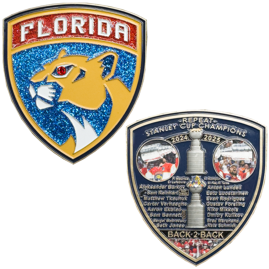 BL10-5 Panthers Hockey Challenge Coin Stanley Cup FDLE Miami-Dade Miami FHP Sunrise Fort Lauderdale Florida Police