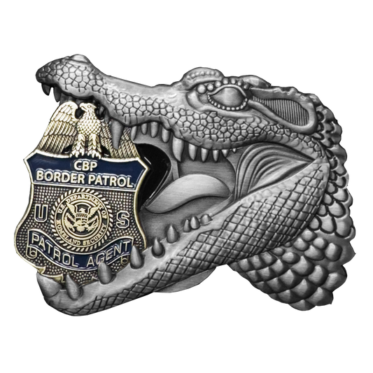 EL15-9 Border Patrol Agent Alligator Alcatraz Challenge Coin Florida Gator Sector CBP