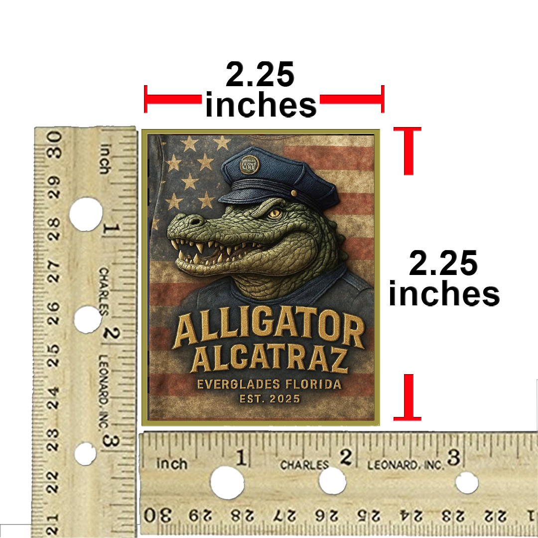 EL8-11 Alligator Alcatraz Challenge Coin FHP FWC FDLE ICE Border Patrol Everglades Florida