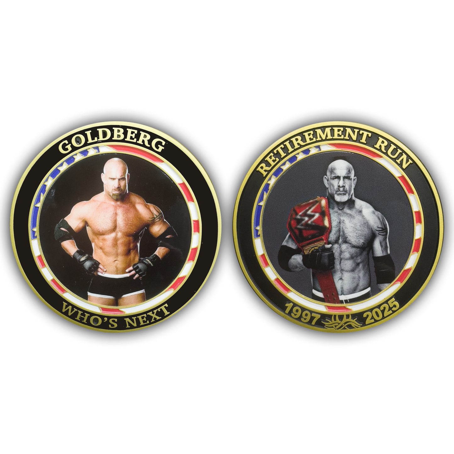 Official Bill Goldberg Retirement Run Coin for WWE fans