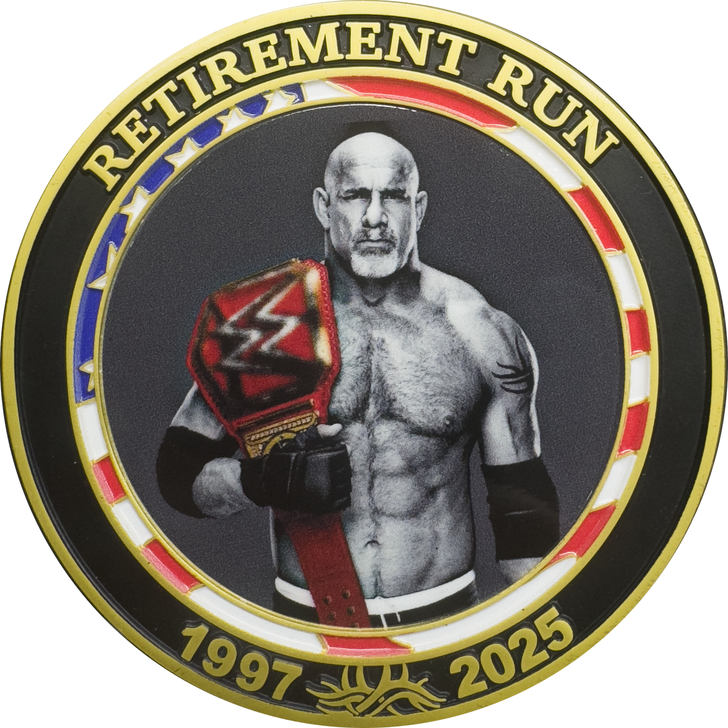Official Bill Goldberg Retirement Run Coin for WWE fans