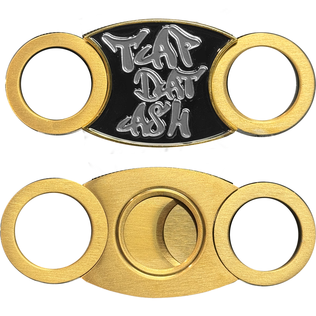 BL18-014 MTV Cribs Michael Strahan episode matching gray Cigar Cutter for Tap Dat Ash Cigar Coin