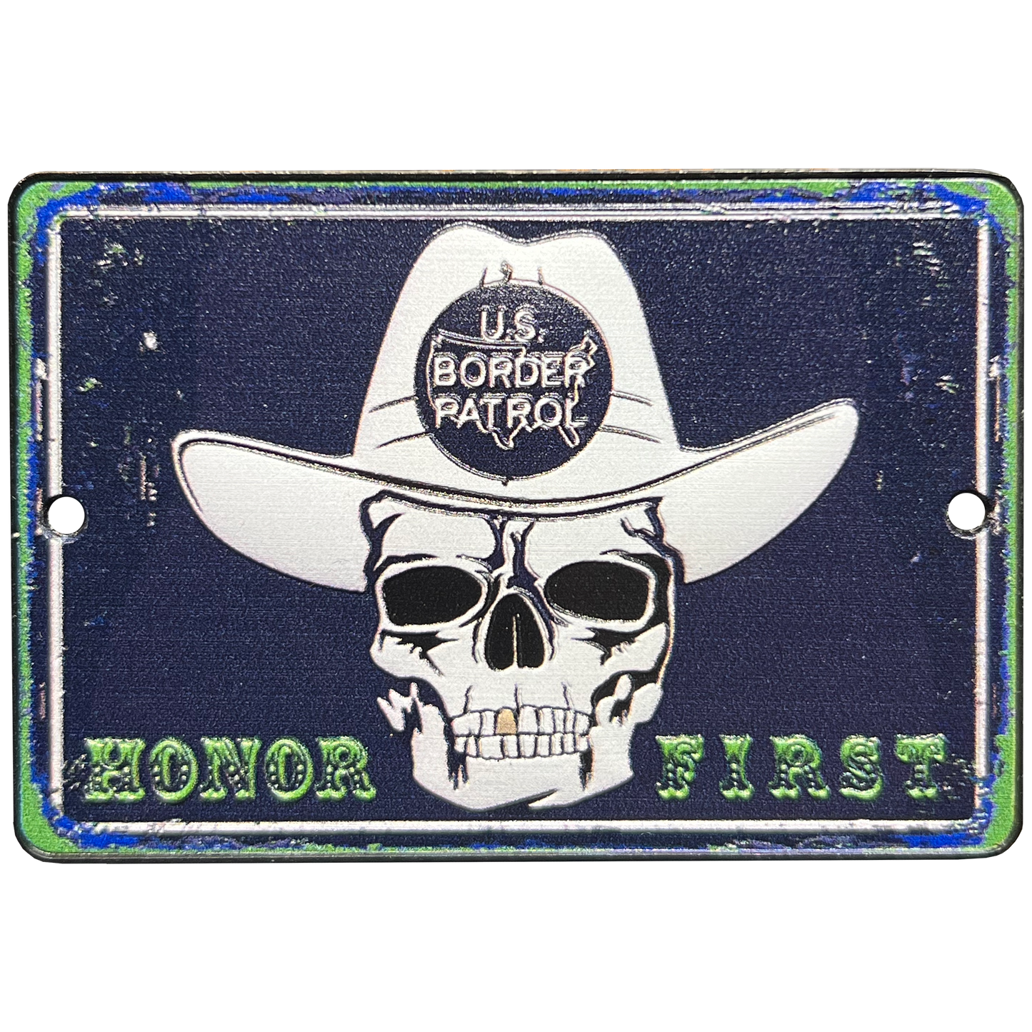 LL-002 Border Patrol Agent Honor First Sorry No Hablo Fucktardo Challenge Coin