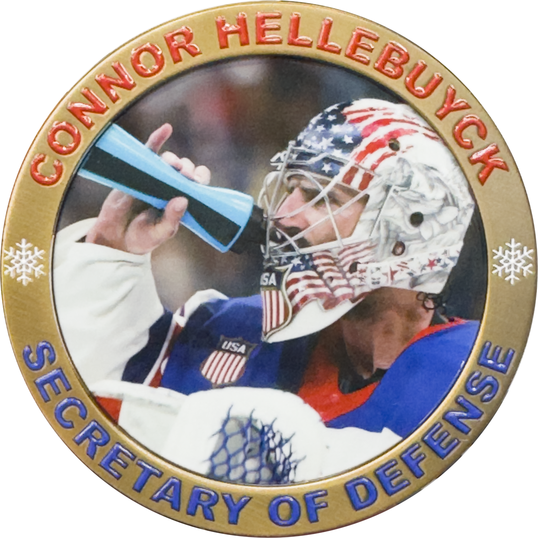 FF-10 Connor Hellebuyck Challenge Coin for 2026 Olympics USA Hockey fans Goalie