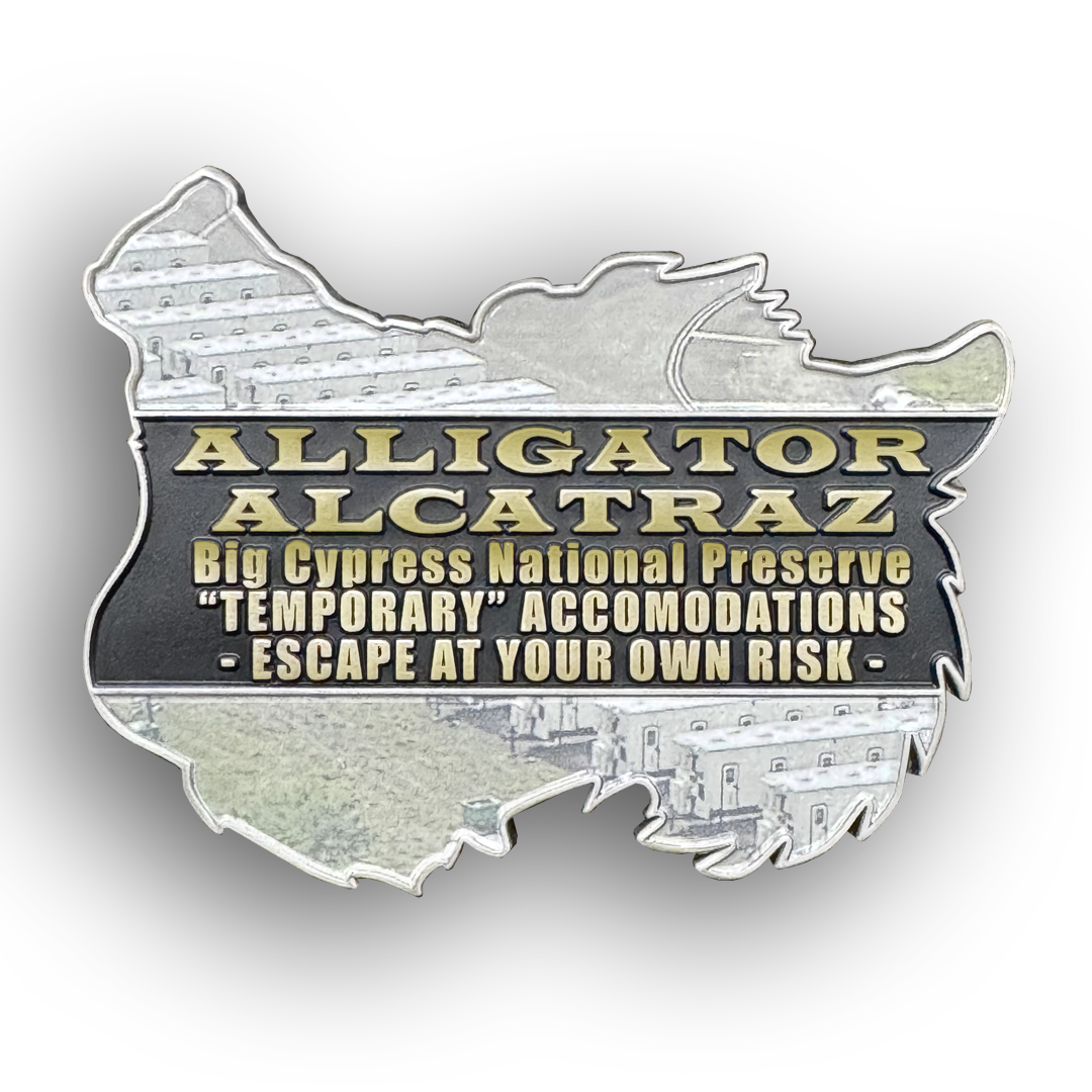 BL12-11 ICE Agent Alligator Alcatraz Hog Wild Boar Challenge Coin HSI Border Patrol CBP
