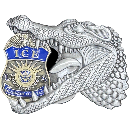 EL19-5 ICE Agent Alligator Alcatraz ICE Agent Challenge Coin Florida Gator
