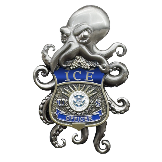 EL19-1 ICE Challenge Coin ERO DRO HSI Agent Octopus Alligator Alcatraz