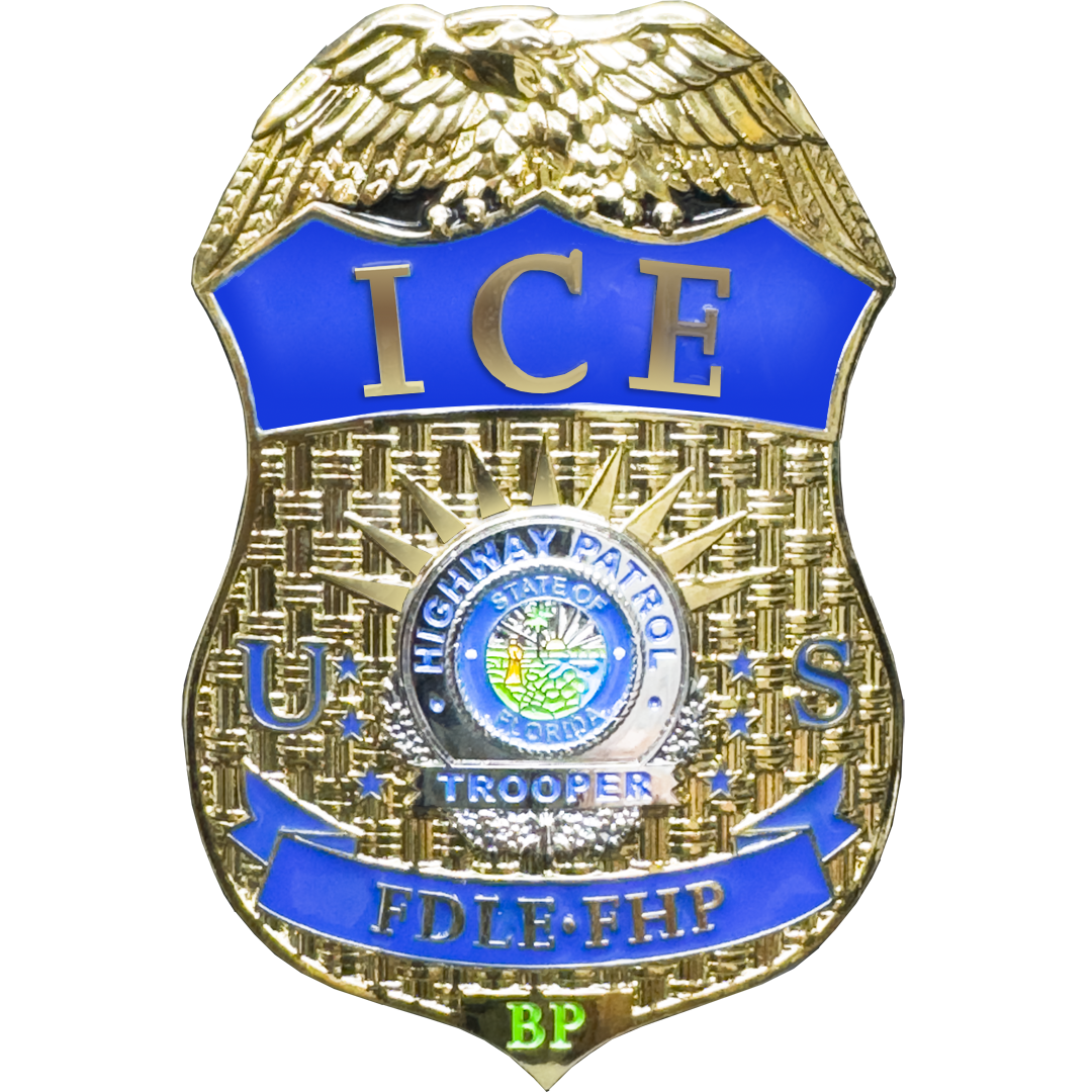 EL17-12 Florida Police FHP FDLE DEI Challenge Coin Border Patrol Agent ICE HSI CBP 45 47
