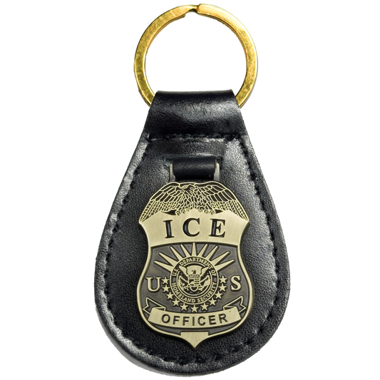 EL8-24 ICE challenge coin leather keychain