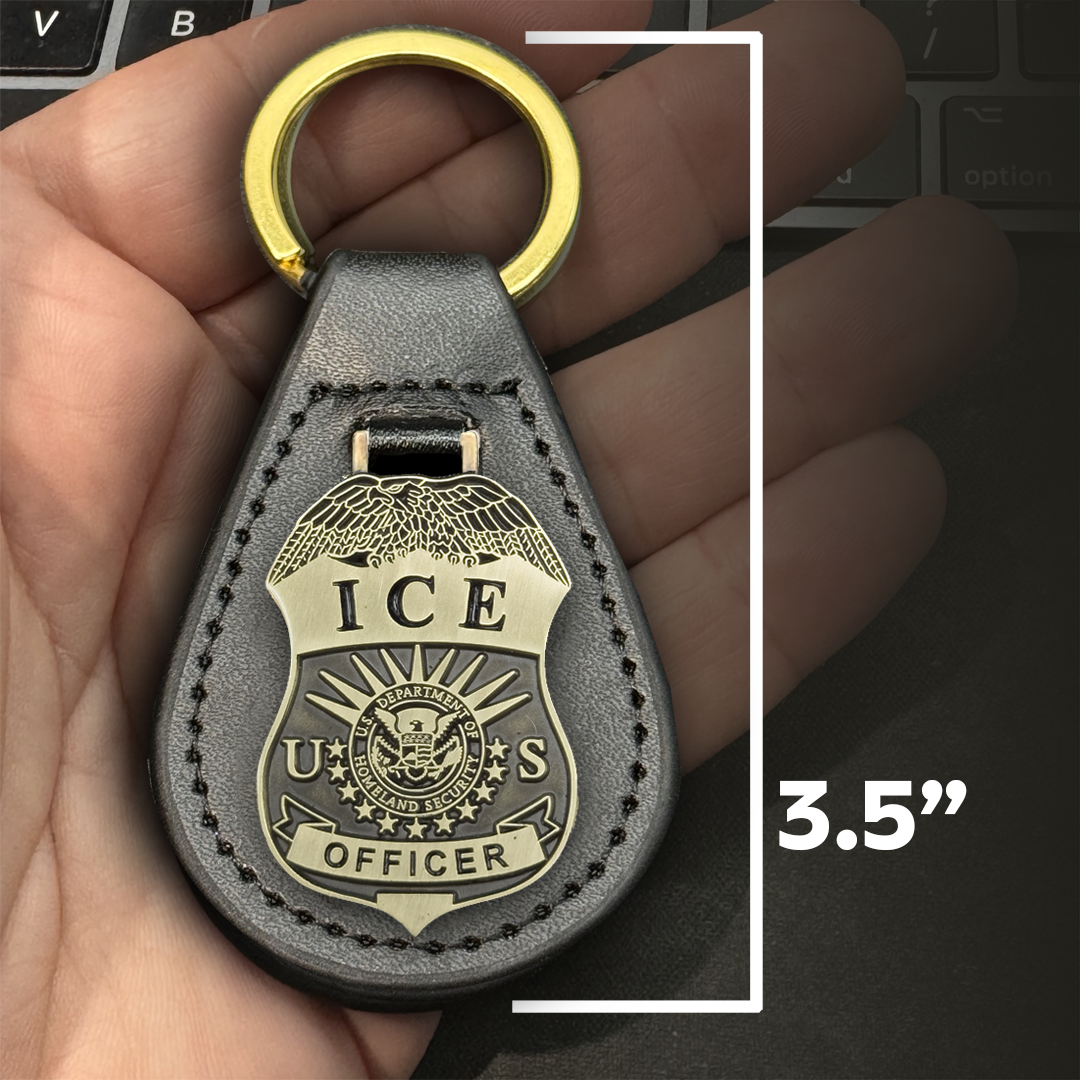 EL8-24 ICE challenge coin leather keychain