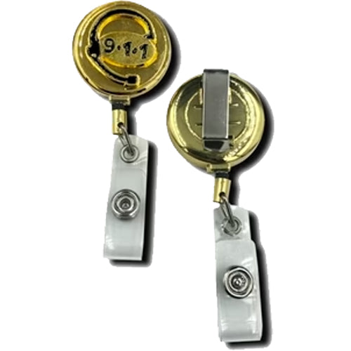 CL8-04 911 Dispatcher Retractable ID reel metal ID card holder