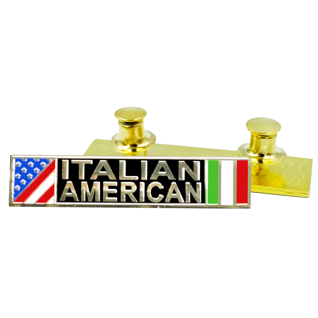 PBX-013-F Italian American Flags Citation Commendation Bar Pin