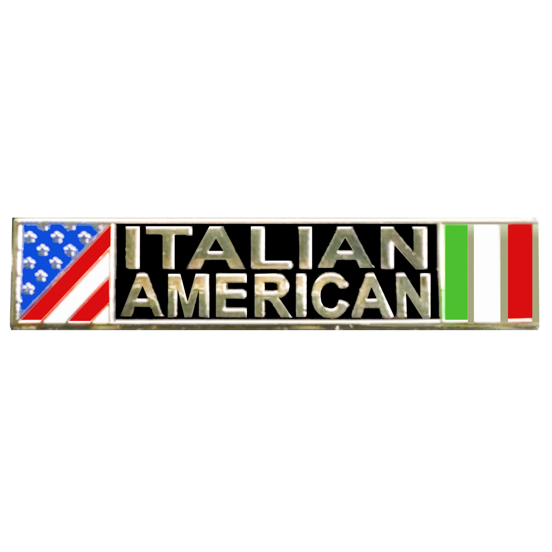 PBX-013-F Italian American Flags Citation Commendation Bar Pin