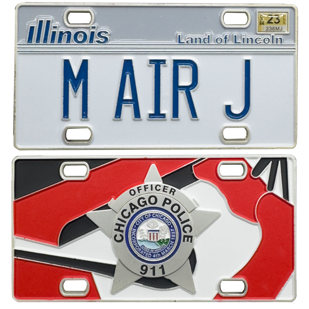 E-023 M AIR J Chicago Police Department Officer Challenge Coin for Jordan 1 sneaker heads