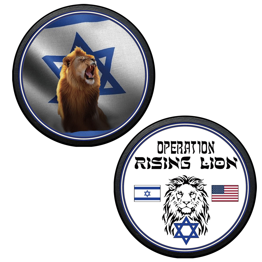 EL18-13 Israel Israeli IDF Operation Rising Lion Am Yisrael Chai Challenge Coin Iran