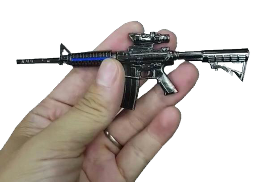 EL9-008  M4 Backup Has Arrived Thin Blue Line  Police Challenge Coin (4.5 inch)