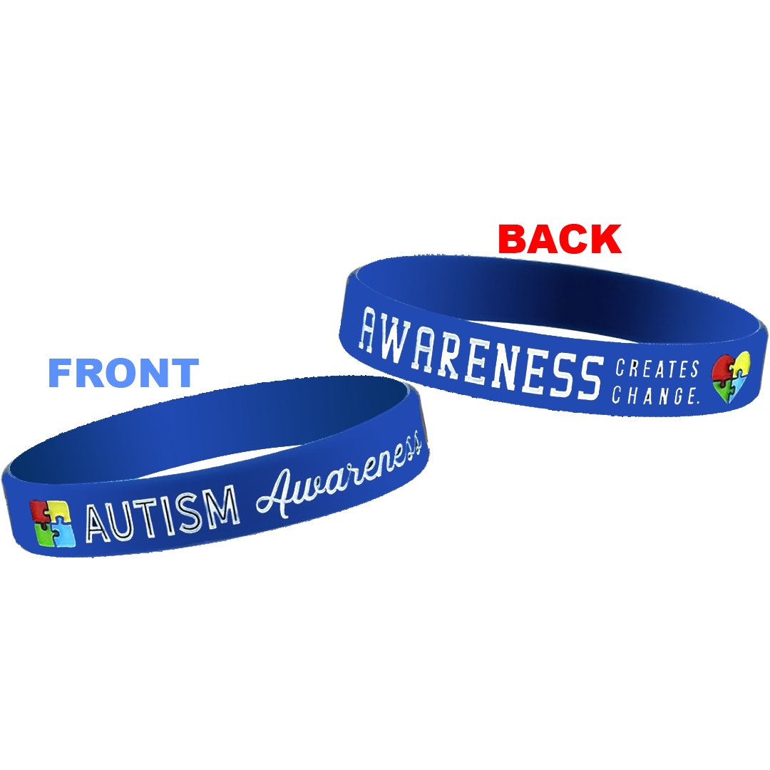 Autism Awareness inspirational Puzzle Piece Create Awareness Silicon Bracelet (BLUE)